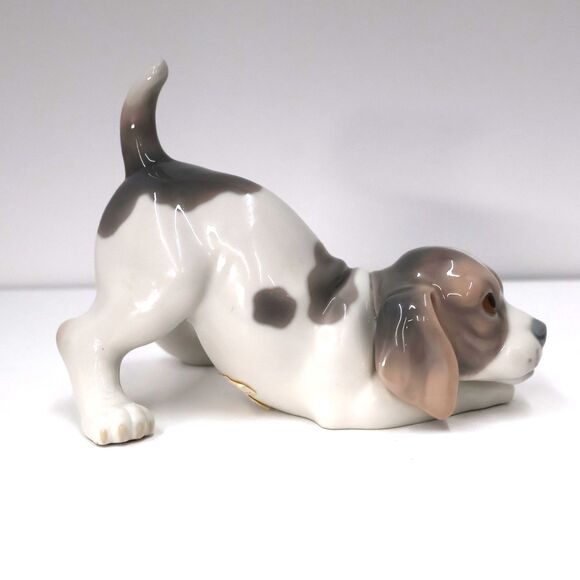 Vintage LLADRO Playful Puppy Figurine Glossy Porcelain - Picture 2 of 10